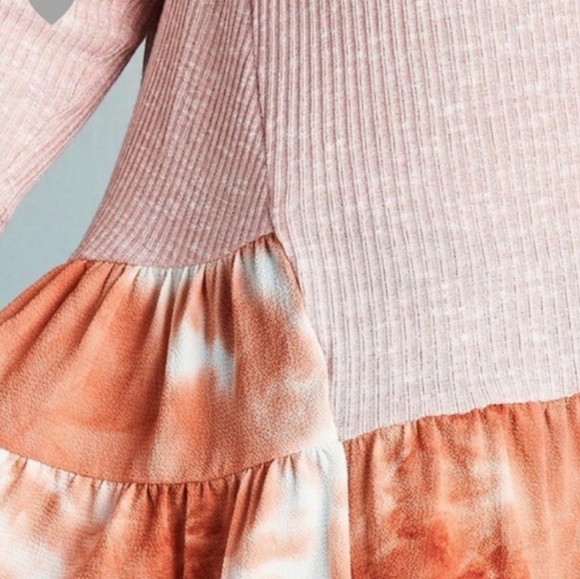 Ribbed tie dye tunic top - Picture 2 of 3